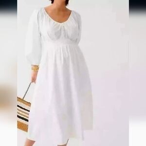 J Crew V-neck Midi Dress in Soft Gauze Size 2X